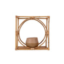 Bonnie Square Rattan Planter Display
