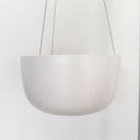 Glazed Earth - Large Hanging Bowl White Boucle