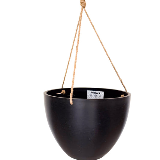 Columbia Large Hanging Planter - Black