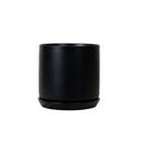 Oslo Jet Black Medium Decorative Planter