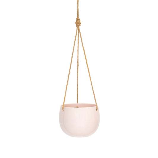 Lolly Ceramic Hanging Planter - Nude