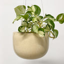 Glazed Earth - Medium Hanging Planter Speckled Clay