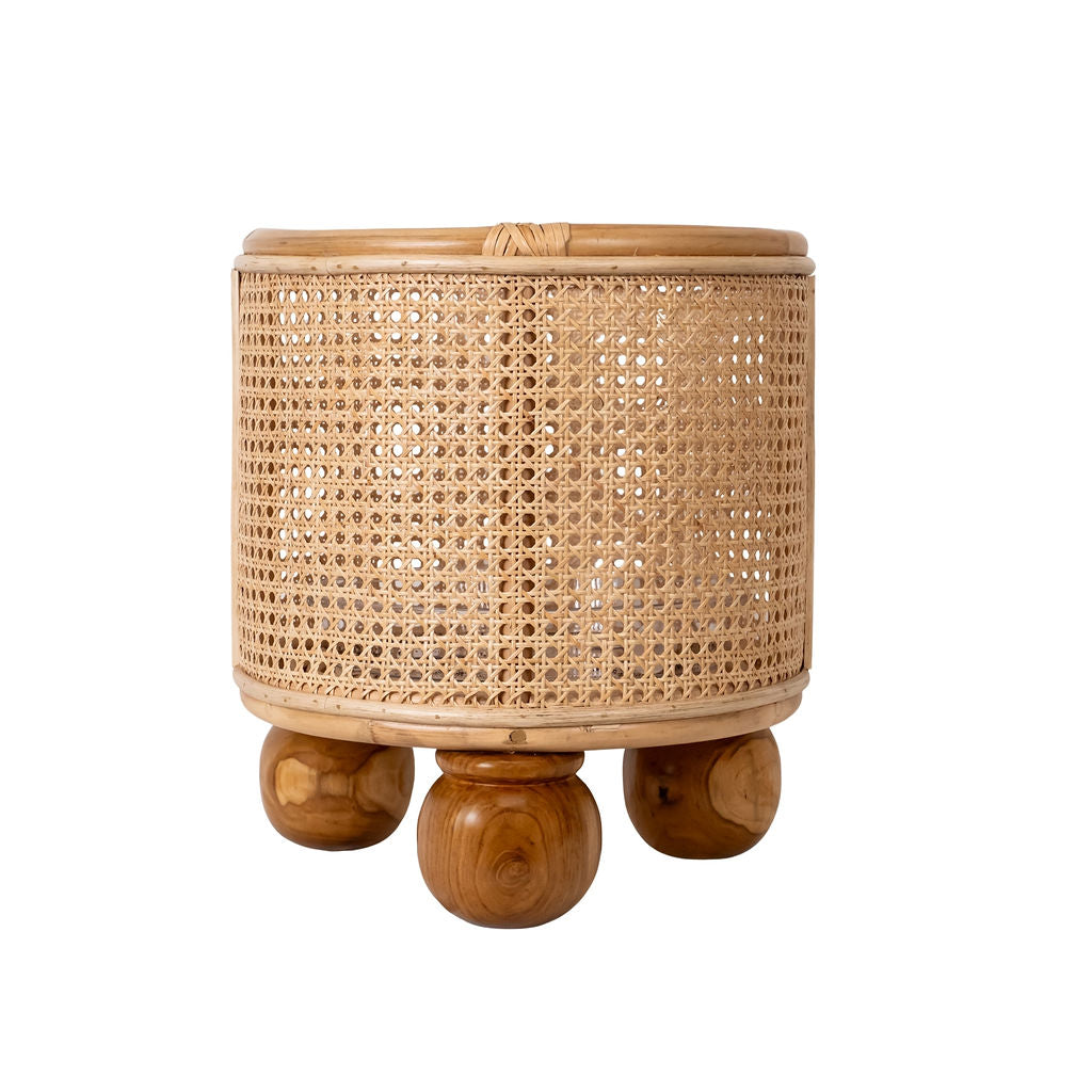 h&m rattan plant pot Olive Open Weave Ball Feet Planter