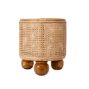 Olive Open Weave Ball Feet Planter