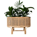 Violet Oval Open Weave Planter Stand