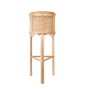 Olive Tall Rattan Planter Stand