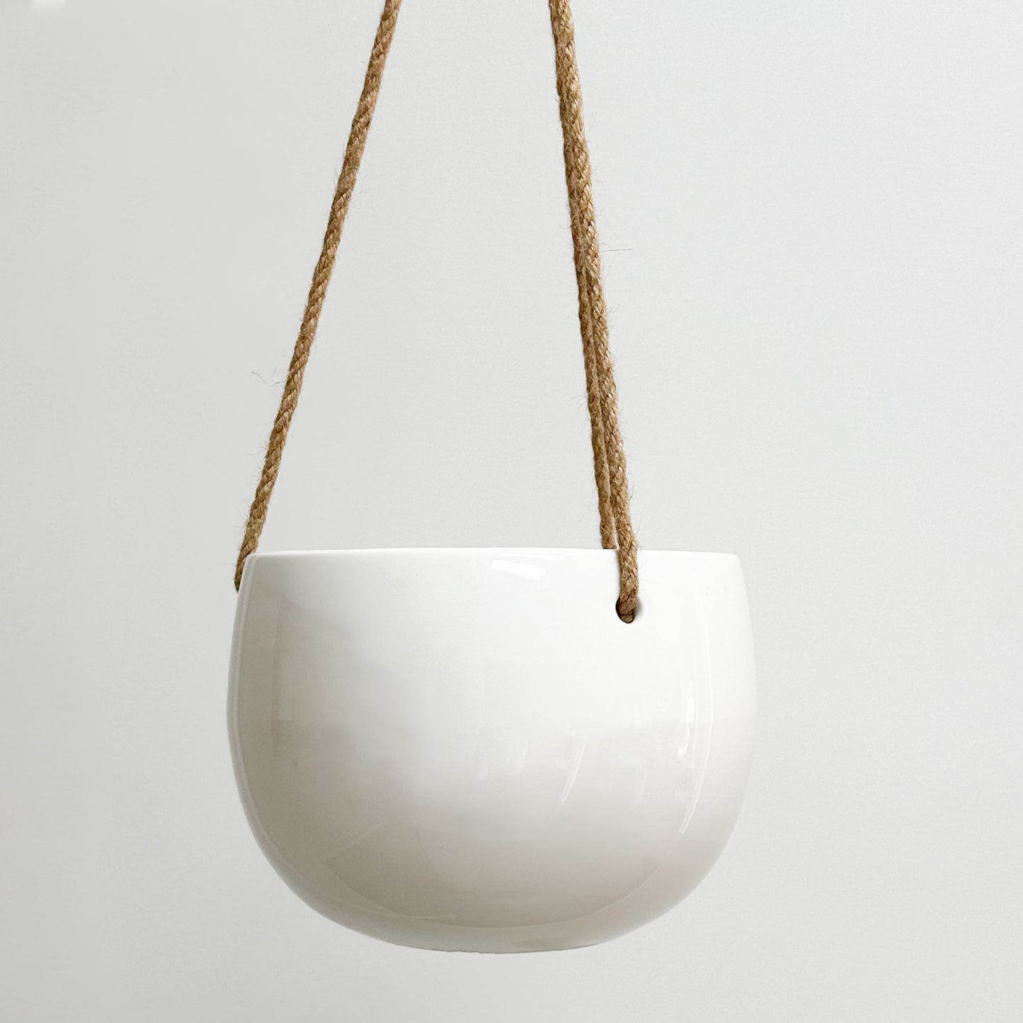 Lolly Ceramic Hanging Planter - Milky