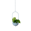 Metal Hanging Planter - Baby Blue