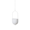 Metal Hanging Planter - White