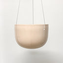 Glazed Earth - Medium Hanging Planter Pink Rock Salt