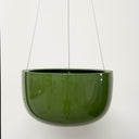 Glazed Earth - Large Hanging Bowl Forest Green
