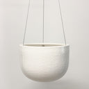 Glazed Earth - Medium Hanging Planter White Boucle