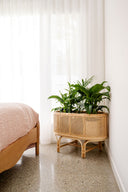 Violet Oval Open Weave Planter Stand