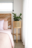 Olive Tall Rattan Planter Stand