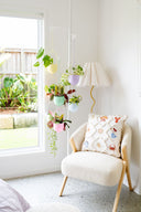 Metal Hanging Planter - Orange Fizz