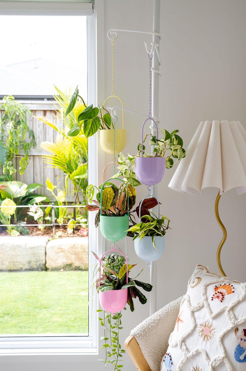 oliver bonas hanging planter Metal Hanging Planter