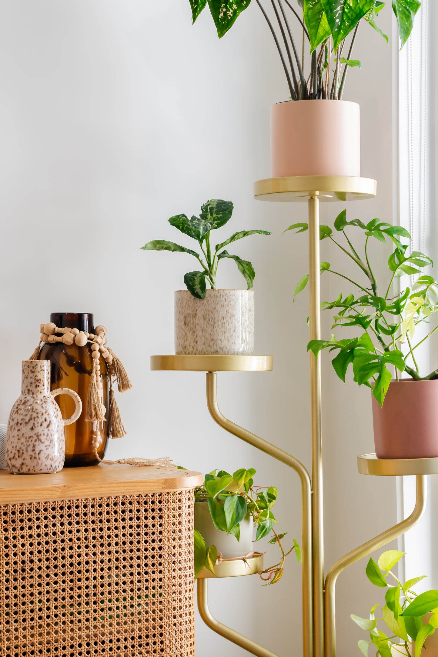 PREORDER Marley Luxe 5 Tier Plant Stand - Gold