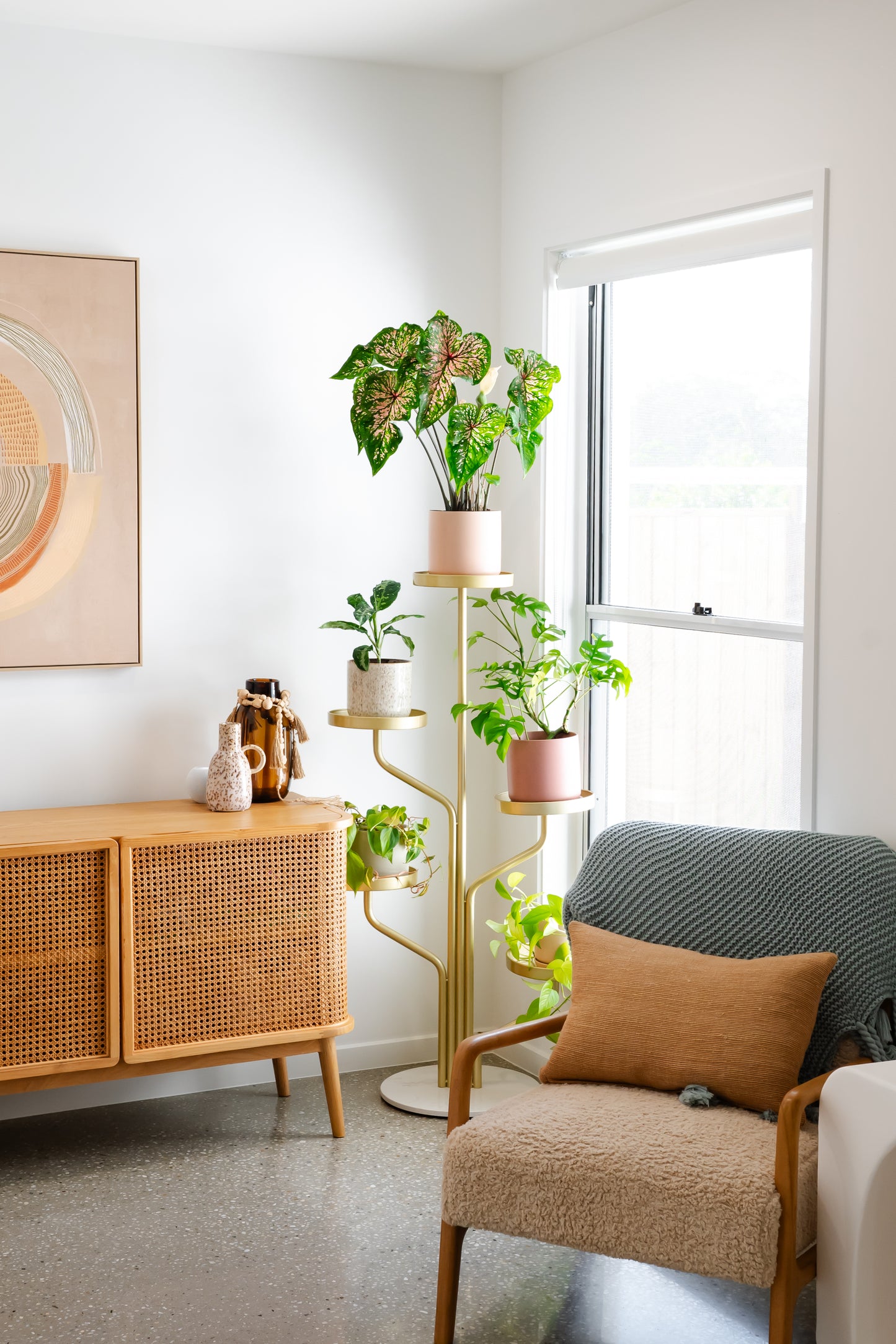 PREORDER Marley Luxe 5 Tier Plant Stand - Gold