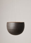 Spherical Hanging Planter - Smooth Matte Black