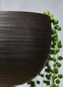 Spherical Hanging Planter - Smooth Matte Black