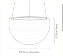Spherical Hanging Planter - Smooth Matte Black