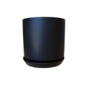 Oslo Jet Black Large Decorative Planter