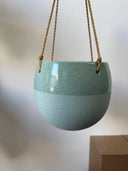 SECONDS - Ceramic Hanging Planter - Blue