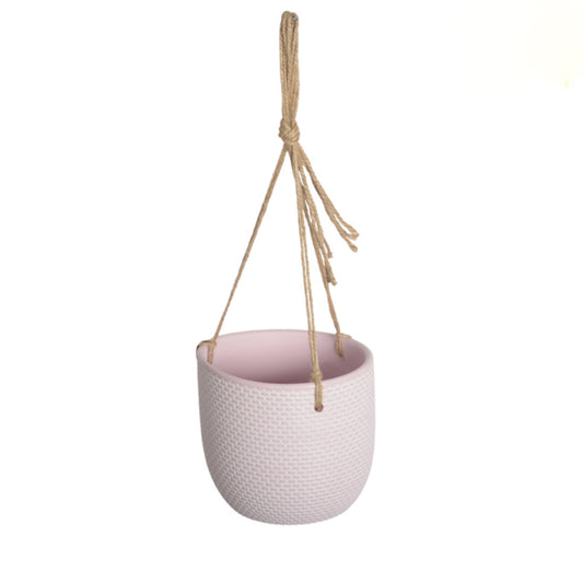 Daisy Hanging Planter Pastel Pink 14.5cm