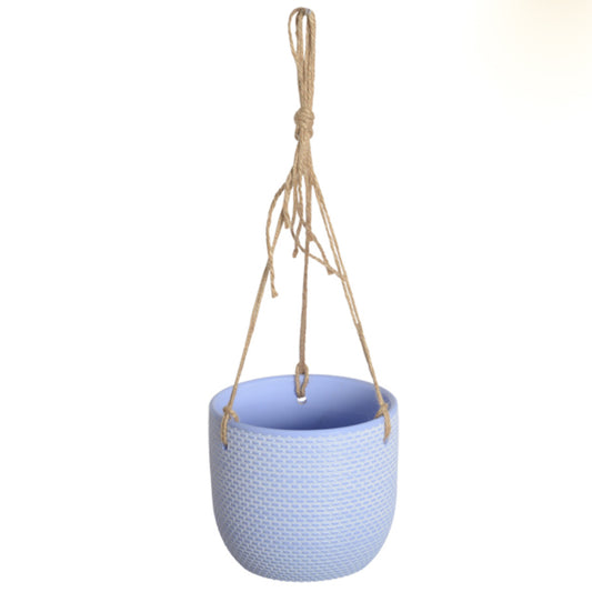 Daisy Hanging Planter Periwinkle 14.5cm