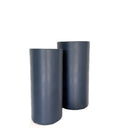 Cali Set of Two Large Planters - Dark Smokey Blue