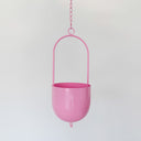 Seconds Pink Metal Hanging Planter
