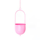 Metal Hanging Planter - Pink