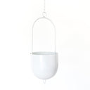 Metal Hanging Planter - White