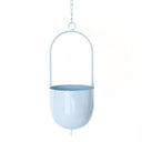 Metal Hanging Planter - Baby Blue