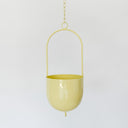 Seconds Yellow Metal Hanging Planter