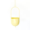 Metal Hanging Planter - Yellow