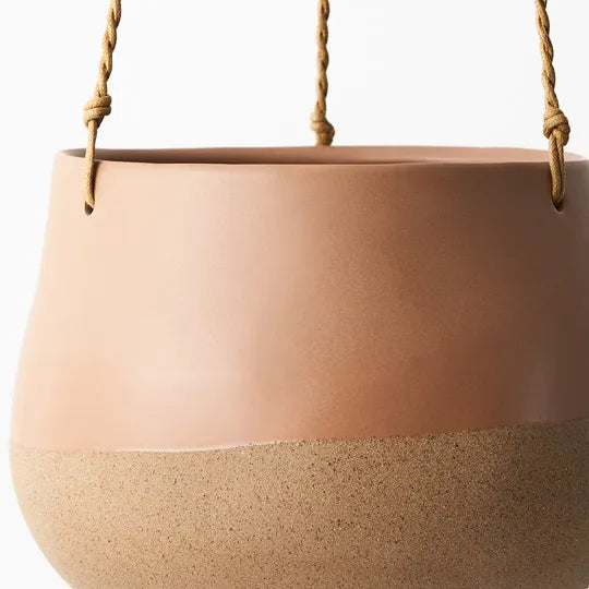 Iosetta Hanging Planter - Nude Large 16.5cm x 21.5cm