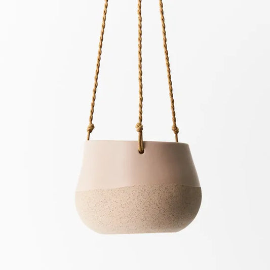 Iosetta Hanging Planter - Almond Small 12cm x 16cm