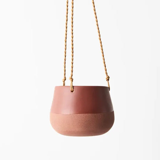 Iosetta Hanging Planter - Chestnut Small 12cm x 16cm