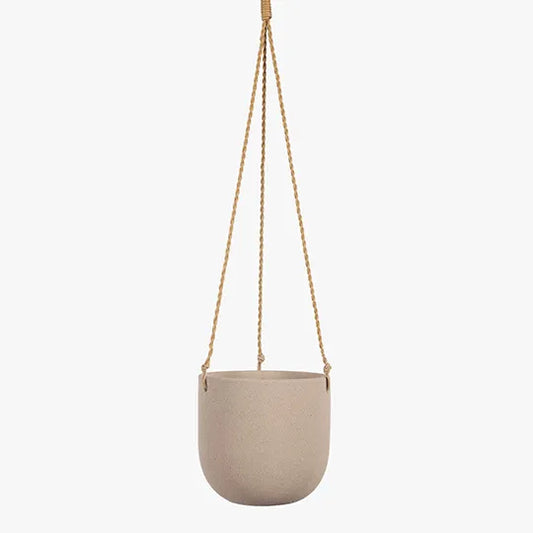 Flo Hanging Planter - Taupe Grey 14cm x 15cm