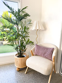 Olive Rattan Open Weave Ball Feet Planter