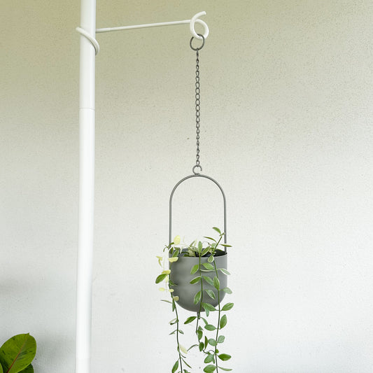 Metal Hanging Planter - Grey