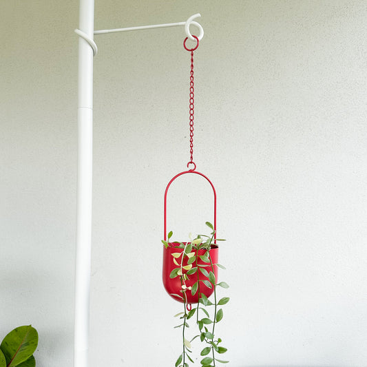 Metal Hanging Planter - Pink