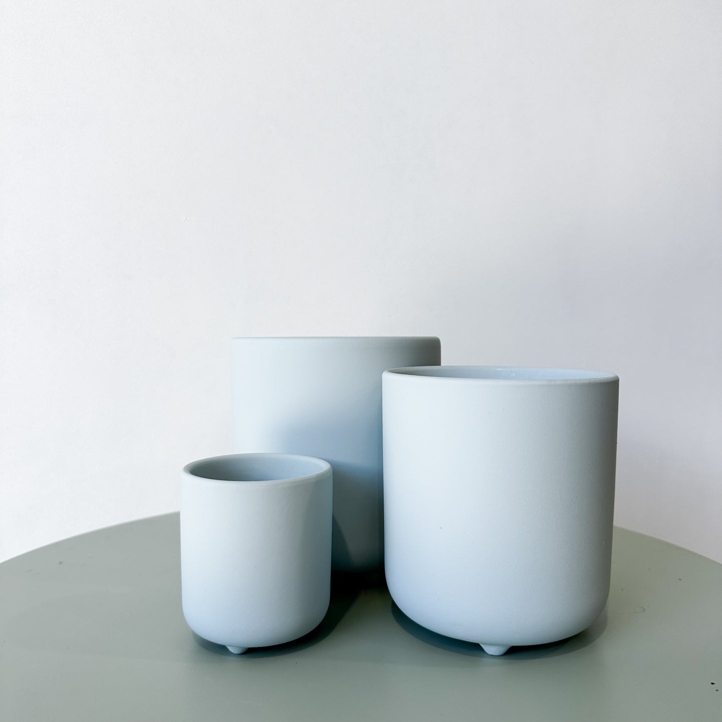 Tara Set of Powder Blue Decorative Planters