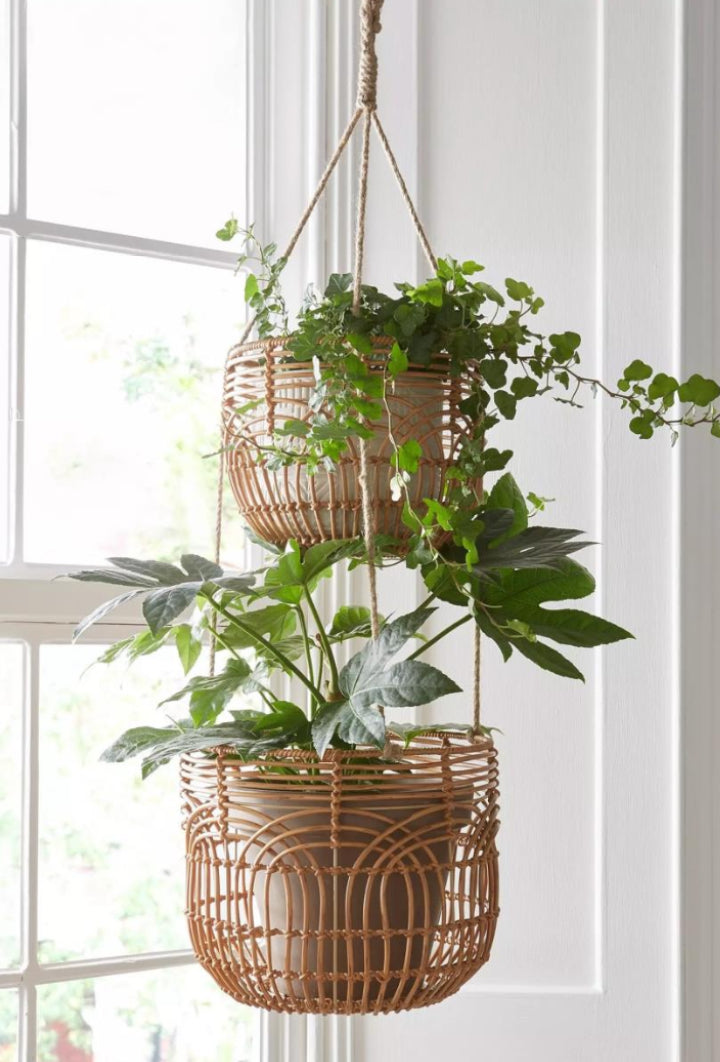 Lola Rattan Hanging Planter