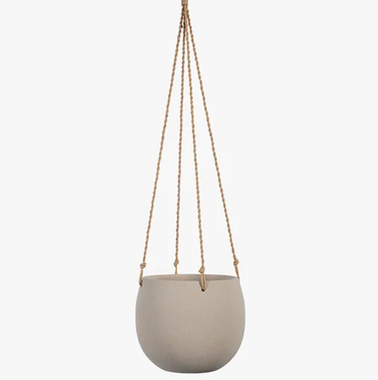 Flo Hanging Planter - Taupe Grey 15cm x 18cm