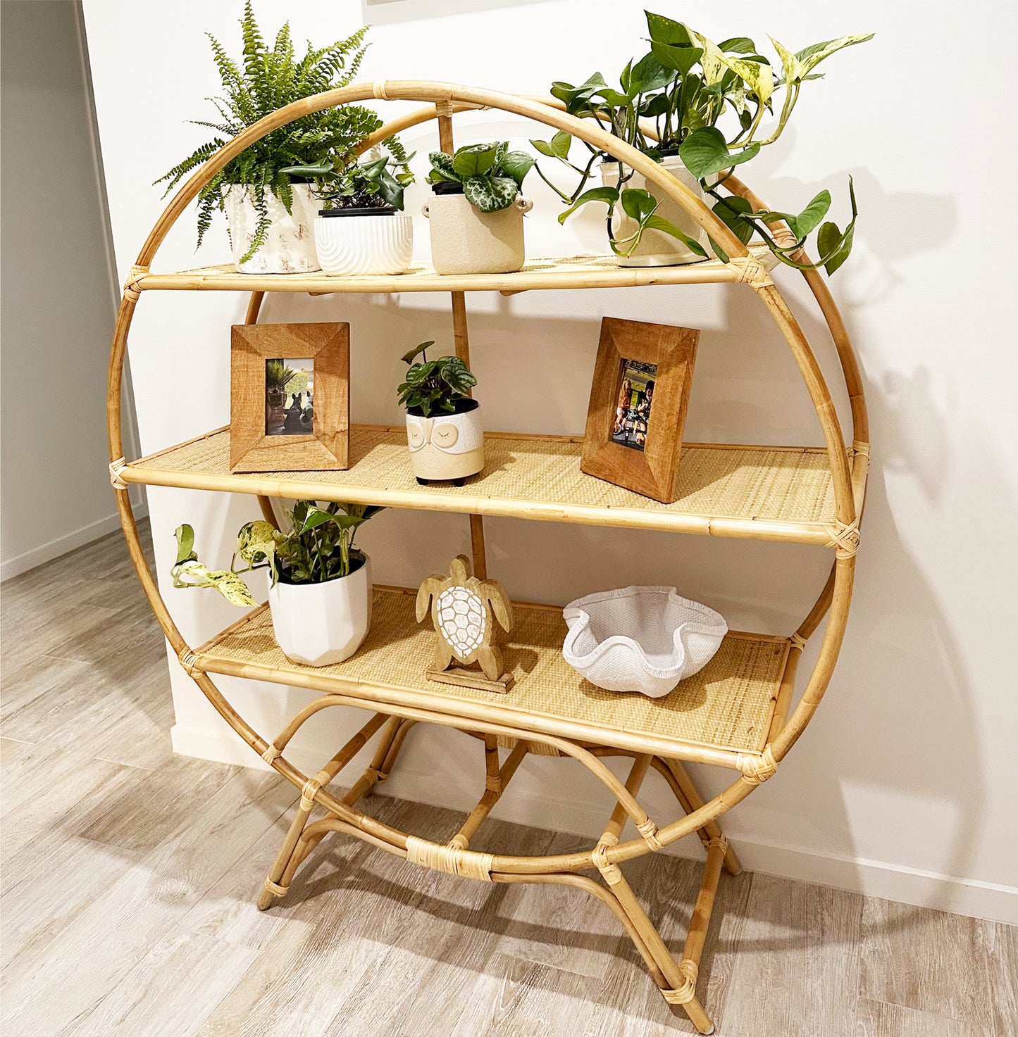 Edie Rattan Plant Stand - Large